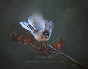 New Zealand Fantail bird print
